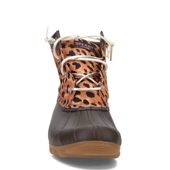 Sperry Syren Gulf Womens Ankle Duck Boots Brown Cheetah STS86757 NEW Multi Sz - Picture 4 of 10